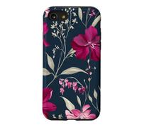 Custodia per iPhone SE (2020) / 7/8 Giardino fiorito fucsia scuro