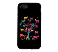 Custodia per iPhone SE (2020) / 7/8 goat tree colorful goat mom goat dad goat girl