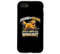 Custodia per iPhone SE (2020) / 7/8 Golden Retriever Workout Humor per cane, mamma, papà