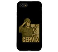 Custodia per iPhone SE (2020) / 7/8 GRAZIE PER IL TUO CERVIX - Retro Military Humor