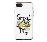 Custodia per iPhone SE (2020) / 7/8 Great Tits Gioco di parole sull'osservatore di uccelli