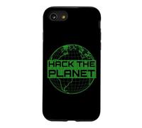 Custodia per iPhone SE (2020) / 7/8 Hack the Planet T-Shirt - Design verde per computer hacker