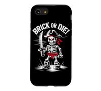Custodia per iPhone SE (2020) / 7/8 Halloween Mattoni Pirata Scheletro Builder Blocks Building Toy