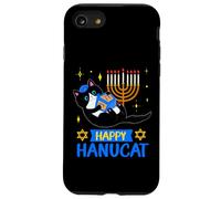Custodia per iPhone SE (2020) / 7/8 Happy HANUCAT per Bambini Comico Gatto HANUKKAH Menorah