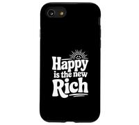 Custodia per iPhone SE (2020) / 7/8 Happy is the New Rich Inspirational Citazione