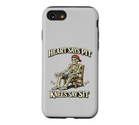 Custodia per iPhone SE (2020) / 7/8 Heart dice Pit Knees Say Sit Skeleton, umorismo da allenamento vintage