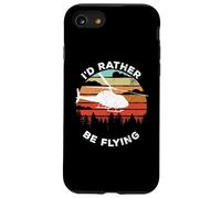 Custodia per iPhone SE (2020) / 7/8 Helicopter Funny Pilot Gift I'd Rather Be Flying Retro