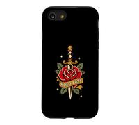 Custodia per iPhone SE (2020) / 7/8 Hold Fast Dagger Rose Traditional Tattoo Flash Old Ink