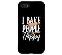 Custodia per iPhone SE (2020) / 7/8 I Bake People Happy Lover Kitchen Divertente Baking Pun Bakery