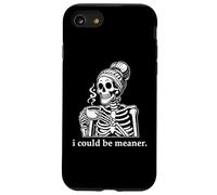 Custodia per iPhone SE (2020) / 7/8 I Could Be Meaner Skeleton Drinking Coffee Cup Mean Mugging