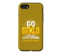 Custodia per iPhone SE (2020) / 7/8 I guerrieri della consapevolezza del cancro infantile vanno nastro d'oro