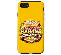 Custodia per iPhone SE (2020) / 7/8 I Love Banana Cream Pie Retro Diner Dessert Topping Cherry