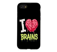 Custodia per iPhone SE (2020) / 7/8 I Love Brains Divertente Zombie Halloween