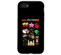 Custodia per iPhone SE (2020) / 7/8 I Love Colombia Icone Culturali E Simboli Collage