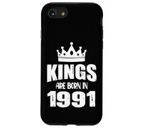 Custodia per iPhone SE (2020) / 7/8 I re nascono nel 1991 Compleanno d'epoca Vintage 1991