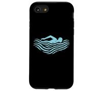 Custodia per iPhone SE (2020) / 7/8 Icona Onda Silhouette Nuotatore
