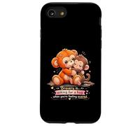 Custodia per iPhone SE (2020) / 7/8 Il coraggio chiede un abbraccio spaventato che piange comfort scimmia