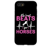Custodia per iPhone SE (2020) / 7/8 Il mio cuore batte per i cavalli Equitazione