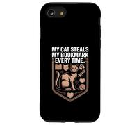 Custodia per iPhone SE (2020) / 7/8 Il mio gatto ruba il mio segnalibro Every Time Reader
