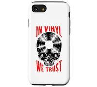 Custodia per iPhone SE (2020) / 7/8 In vinile We Trust Vintage Record Collector Gothic Skull LP