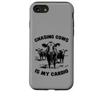 Custodia per iPhone SE (2020) / 7/8 INSEGNARE LE MUCCHE È IL MIO CARDIO - Fun Farming