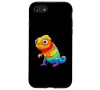 Custodia per iPhone SE (2020) / 7/8 Kawaii arcobaleno camaleonte carino colorato lucertola rettile arte