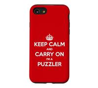 Custodia per iPhone SE (2020) / 7/8 Keep Calm and Carry On I'm a Puzzler - Divertente