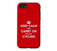 Custodia per iPhone SE (2020) / 7/8 Keep Calm and Carry On It's Just Cycling - Divertente