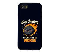 Custodia per iPhone SE (2020) / 7/8 Keep Smiling It Only Gets Worse Funny Meteor Citazione