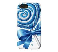 Custodia per iPhone SE (2020) / 7/8 Lecca lecca cuore caramella menta piperita blu