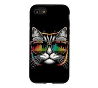 Custodia per iPhone SE (2020) / 7/8 Less Drama More Techno Cat Tee - Occhiali da sole & Beats