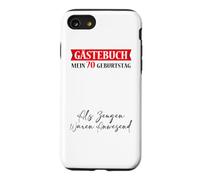 Custodia per iPhone SE (2020) / 7/8 Libro degli Ospiti Il Mio 70° Compleanno Ricordi Festa
