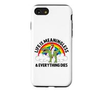 Custodia per iPhone SE (2020) / 7/8 Life Is Meaningless Everything Dies Divertente Gesù Dinosauro