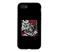 Custodia per iPhone SE (2020) / 7/8 L'inchiostro taglia Deep Samurai Calligraphy Warrior