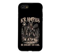 Custodia per iPhone SE (2020) / 7/8 Linoleografia Krampus Non fa Coal Dark Folklore Men