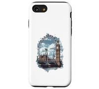 Custodia per iPhone SE (2020) / 7/8 Londra, orizzonte, big-ben, ruota panoramica, paesaggio urbano, arte