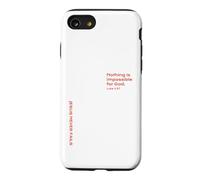 Custodia per iPhone SE (2020) / 7/8 Luca 1:37, Nulla è impossibile per Dio, speranza, cristiano