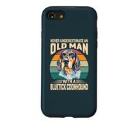 Custodia per iPhone SE (2020) / 7/8 Mai sottovalutare un vecchio con un cane Bluetick Coonhound
