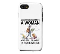 Custodia per iPhone SE (2020) / 7/8 Mai sottovalutare una donna che viaggia negli anni ottant'anni