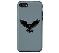 Custodia per iPhone SE (2020) / 7/8 Majestic Raptor Black Silhouette Ali Diffusione Uccello Rapace
