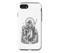 Custodia per iPhone SE (2020) / 7/8 Manannan, linea d'arte celtica del dio celtico delle onde sacre