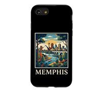 Custodia per iPhone SE (2020) / 7/8 Memphis, Tennessee, orizzonte, fiume, ponte, retro, città, arte