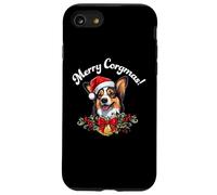 Custodia per iPhone SE (2020) / 7/8 Merry Corgmas Christmas Xmas Black Tricolor Corgi Lover