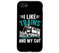 Custodia per iPhone SE (2020) / 7/8 Mi piacciono i treni e il mio gatto