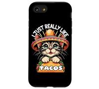Custodia per iPhone SE (2020) / 7/8 Mi piacciono molto i Tacos Sombrero Cat Tacos Appassionati
