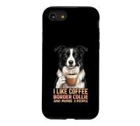 Custodia per iPhone SE (2020) / 7/8 Mi piace il caffè Il mio Border Collie e forse 3 Persone