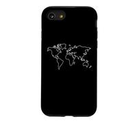 Custodia per iPhone SE (2020) / 7/8 Minimalist Globe World Map T-shirt Viaggiatore Grafica