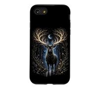 Custodia per iPhone SE (2020) / 7/8 Moonlit Mystic Deer Fantasy Foresta Grafica