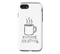 Custodia per iPhone SE (2020) / 7/8 Mornings - Tazza da caffè umoristica con disegno a mano