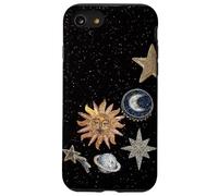 Custodia per iPhone SE (2020) / 7/8 Mosaico celeste di mezzanotte vintage Cosmic Sun Trendy Y2K